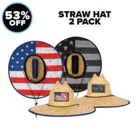 Stylish Pair of 2 Trendy Straw Hats for Only $35 - Perfect for Summer Adventures!