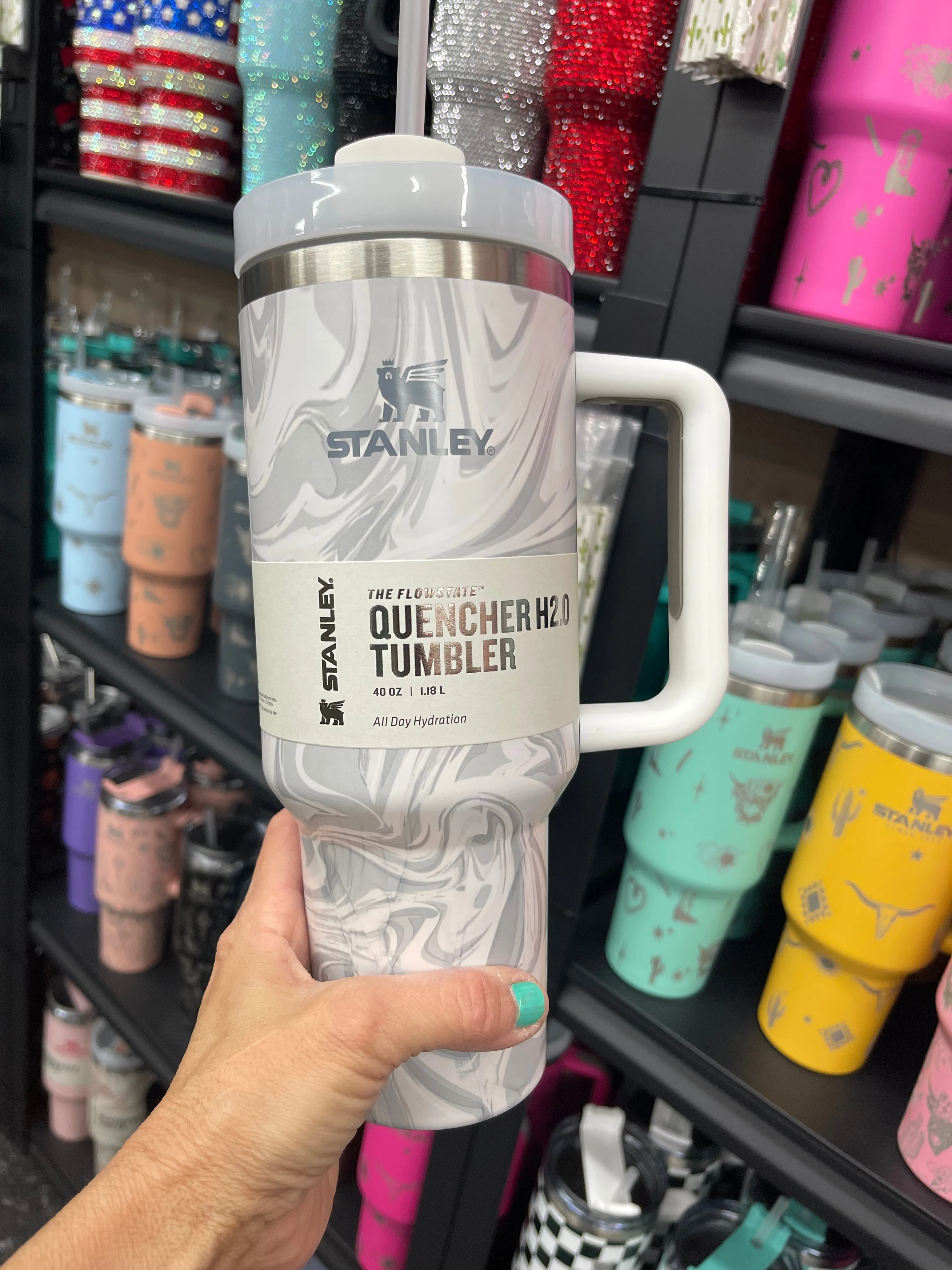 40oz Stainless STANLEY TUMBLER w/straw