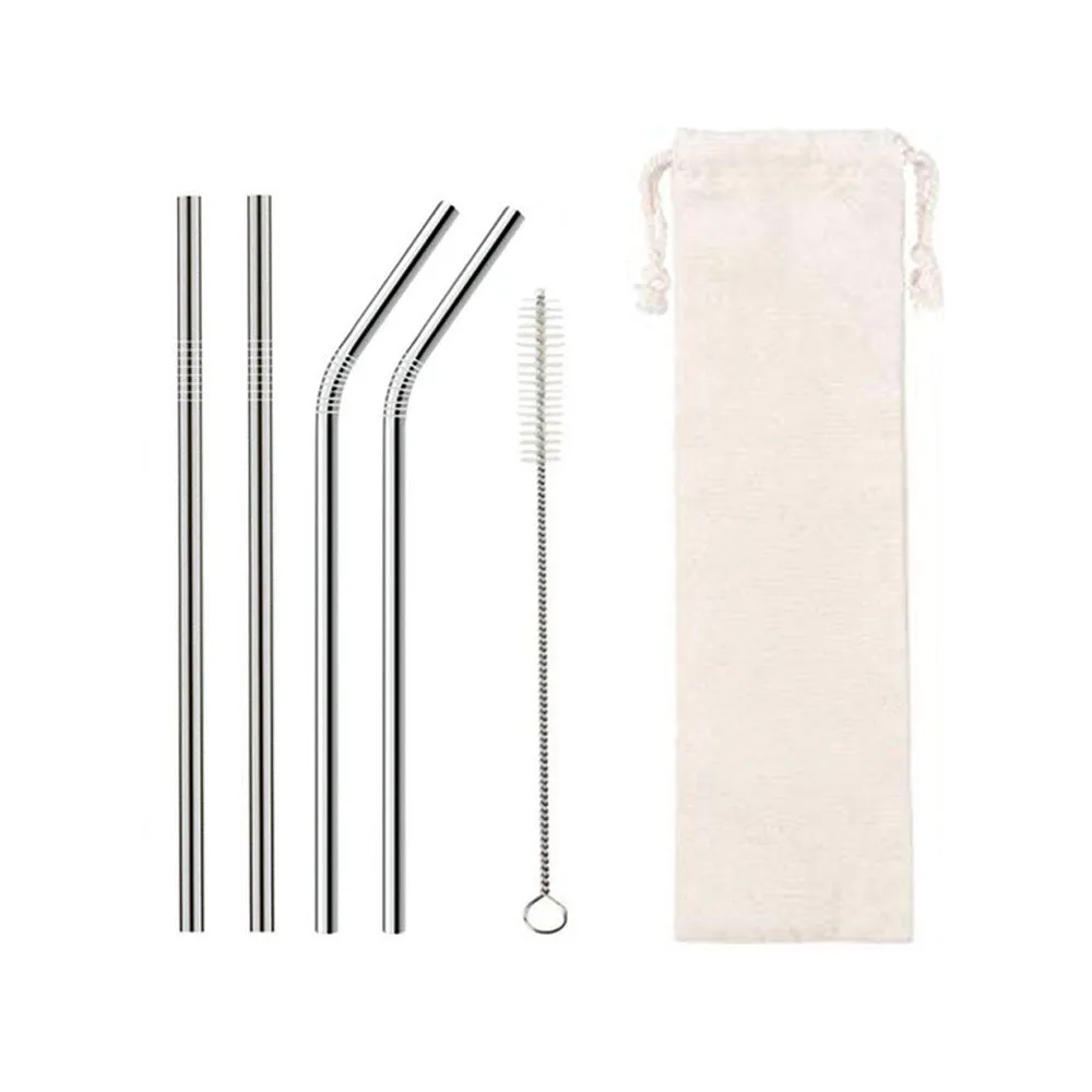 5-Set Metal Straw/Reusable Straws