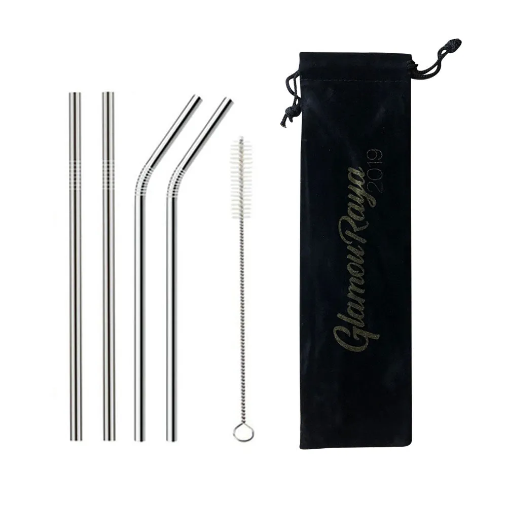 5-Set Metal Straw/Reusable Straws