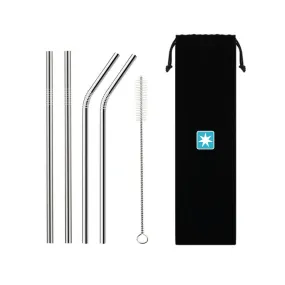 5-Set Metal Straw/Reusable Straws