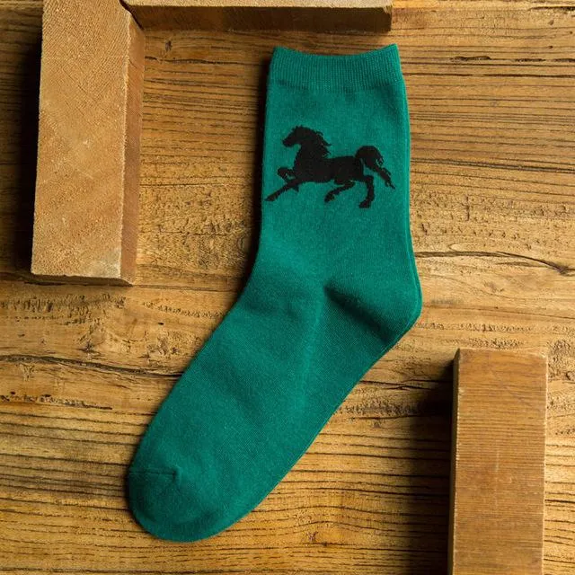 5Pairs Per Lot Autumn Winter Men's Creative Animal Pattern Cotton Socks