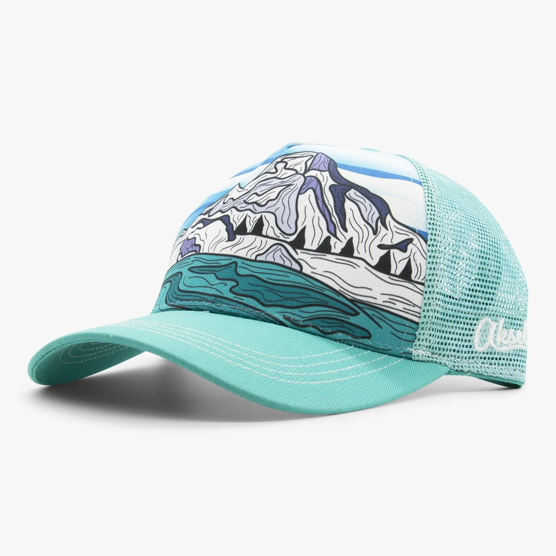 Abstract Winter Mountain Women's Low Pro Trucker Hat