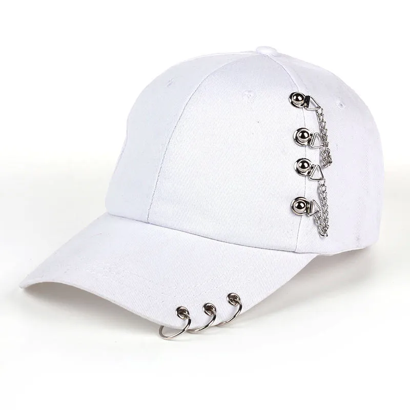 Adult Casual Solid Adjustable Iron Ring Baseball Caps Snapback Cap Casquette Hats Fitted Casual cap Hats