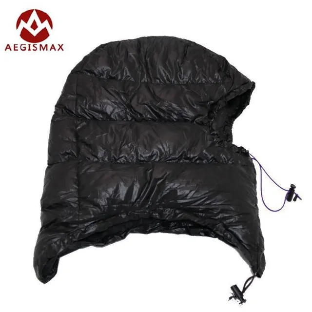 Aegismax Outdoor White Goose Down Hats Camping Sleeping Caps Ultra Light For Envelope Sleeping Bags Winter 2 Colors