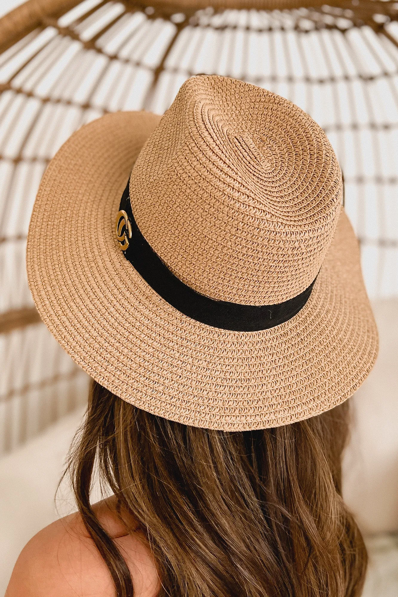 All Sun & Games Straw Fedora Hat (Khaki)