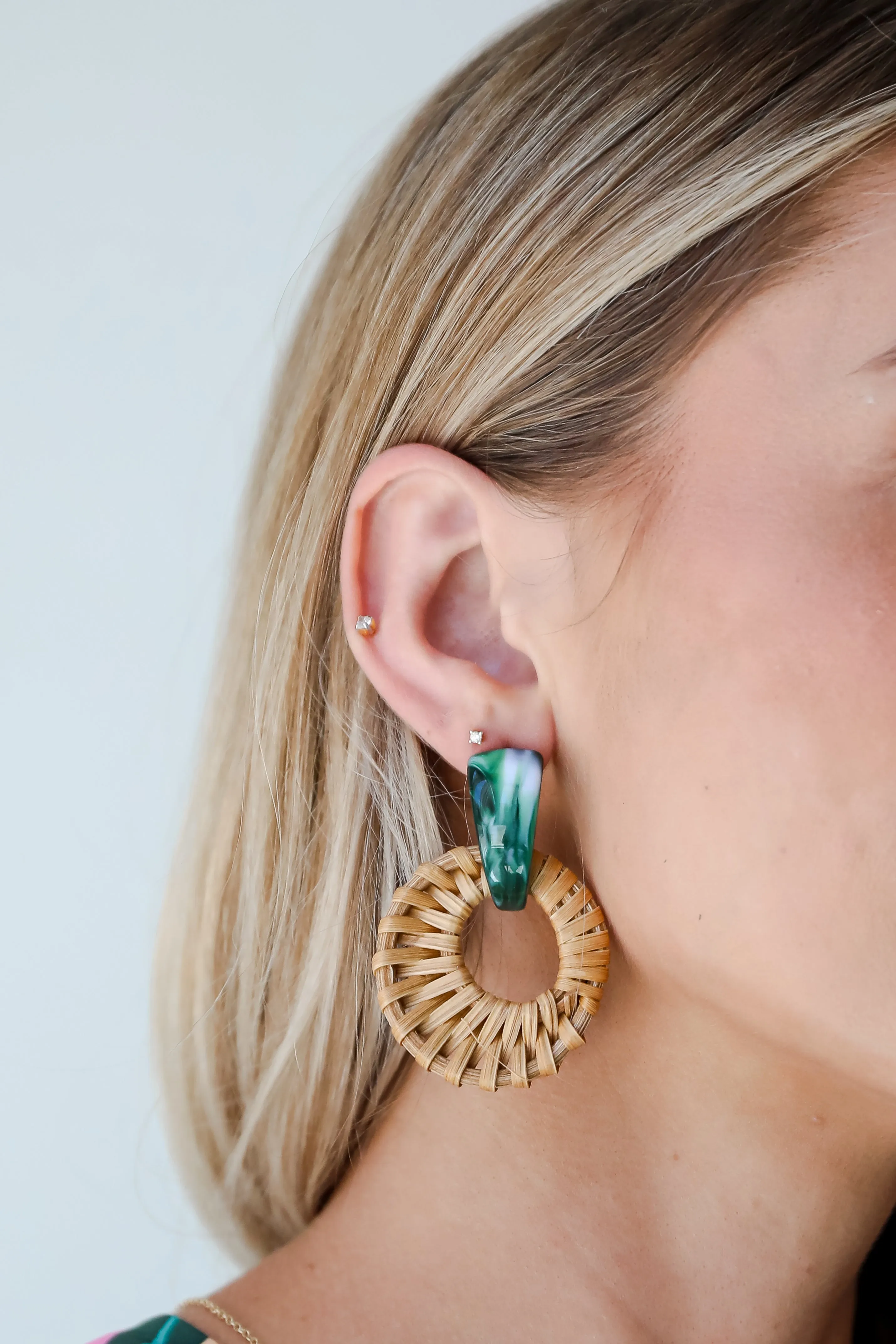 Angela Natural Straw Statement Earrings