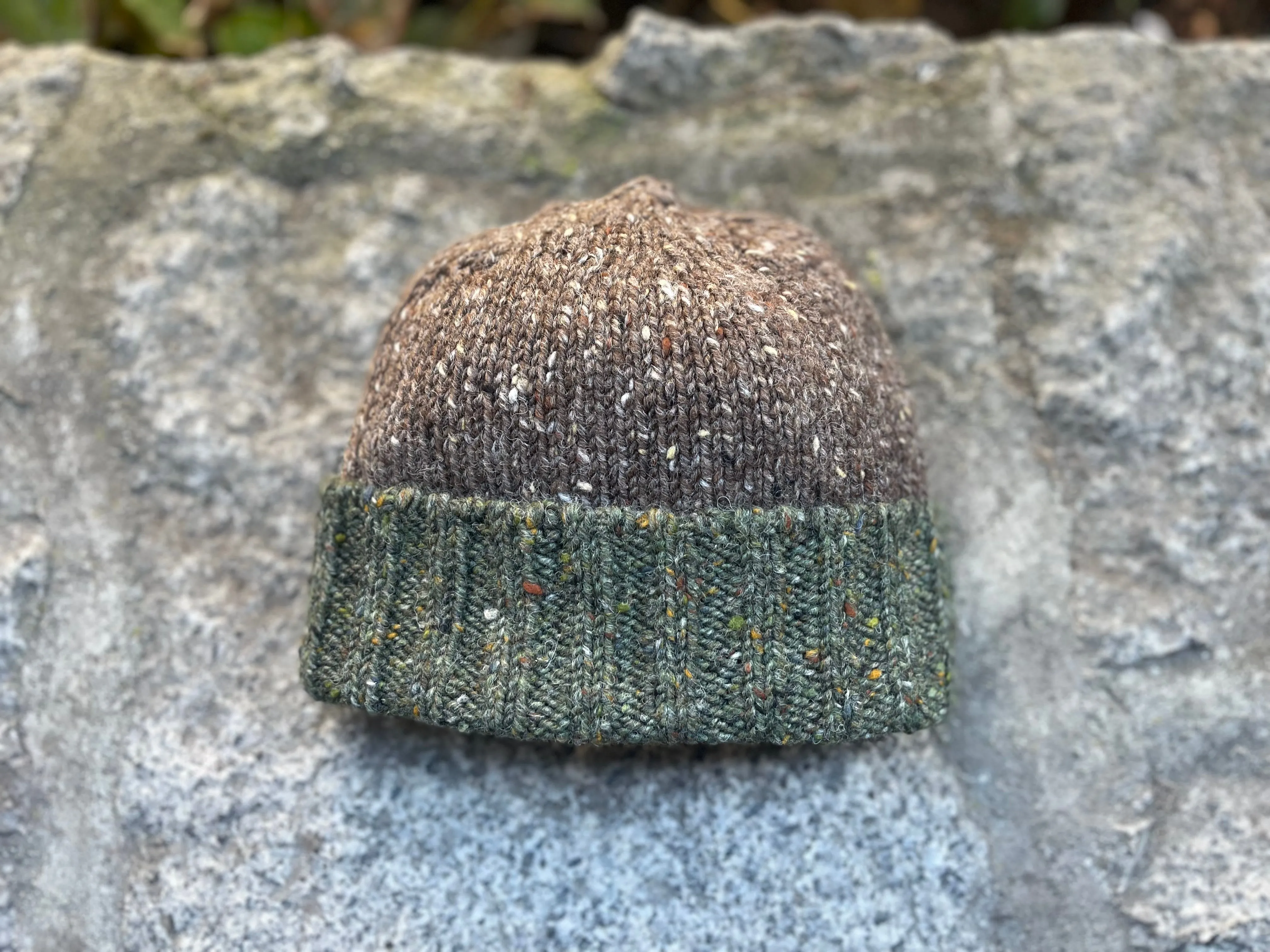 Aran - Fisherman Beanie - Forest brown