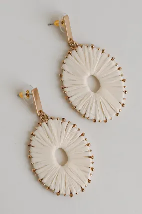 Aspen Straw Statement Earrings