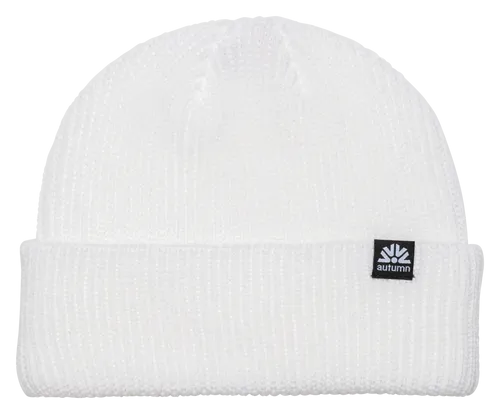 Autumn Headwear Simple Beanie -White