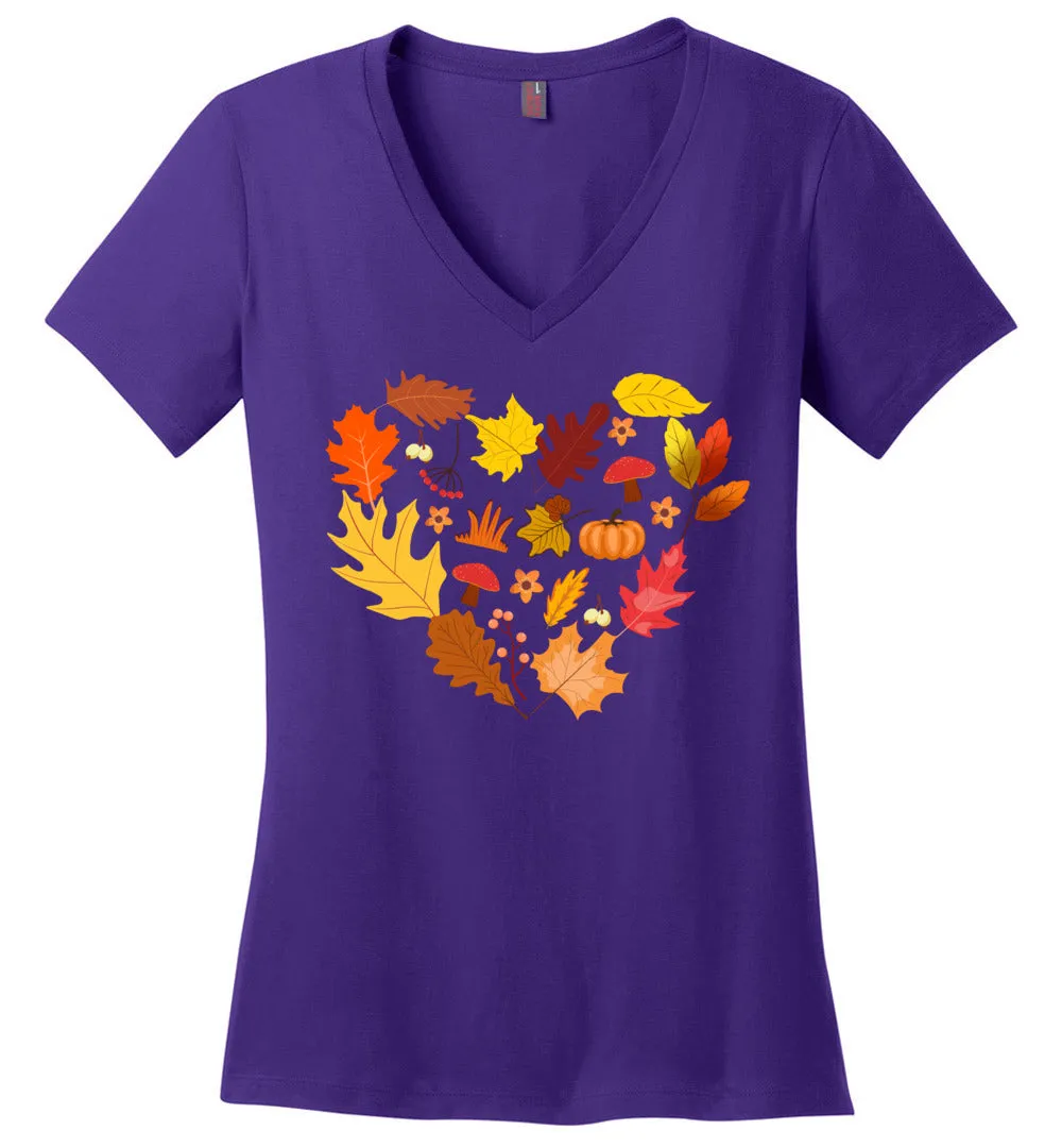 Autumn heart V-Neck