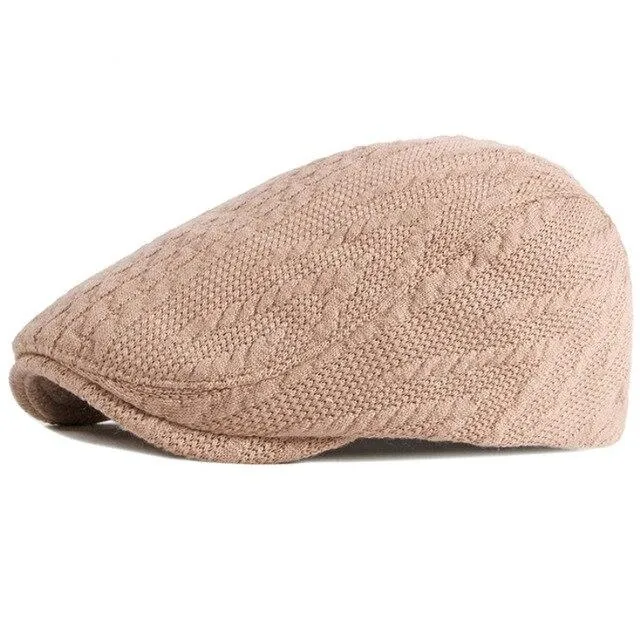 Autumn Winter Fashion Adjustable Knitted Beret Cap for Men and Women