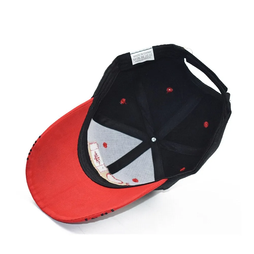 Autumn Winter Hip Hop Unisex Black White Canada Leaf Snapback Baseball Cap