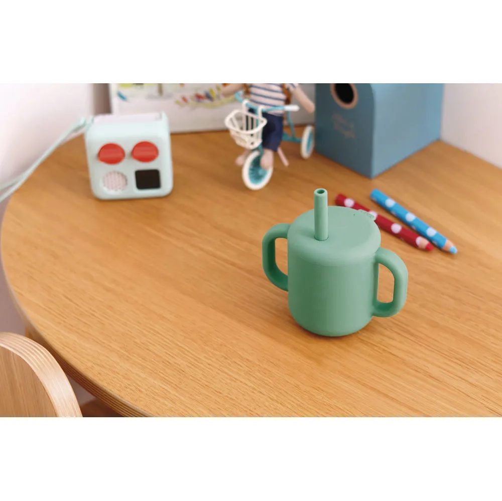 Beaba Silicone Straw Cup - Sage