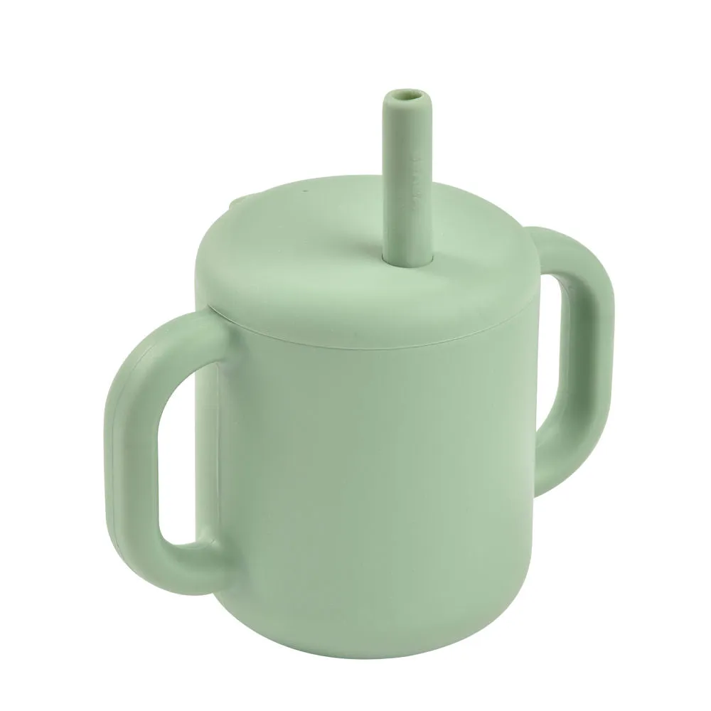 Beaba Silicone Straw Cup - Sage