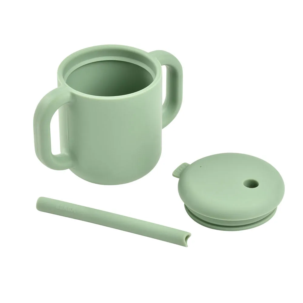 Beaba Silicone Straw Cup - Sage