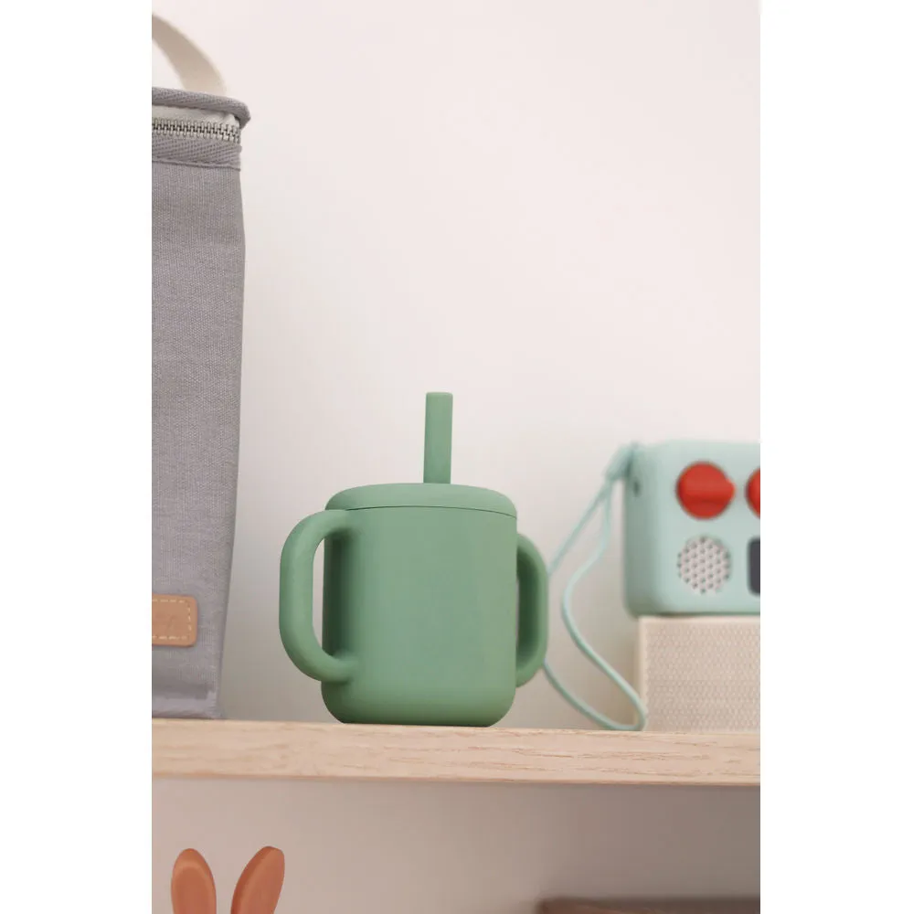 Beaba Silicone Straw Cup - Sage