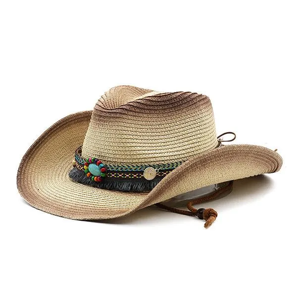 Bohemian Western Cowboy Straw Hat 29506083C