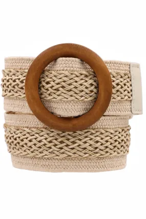 Braided Straw Circle Belt