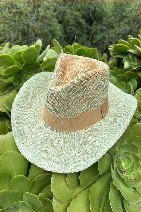 Braided straw cowboy hat