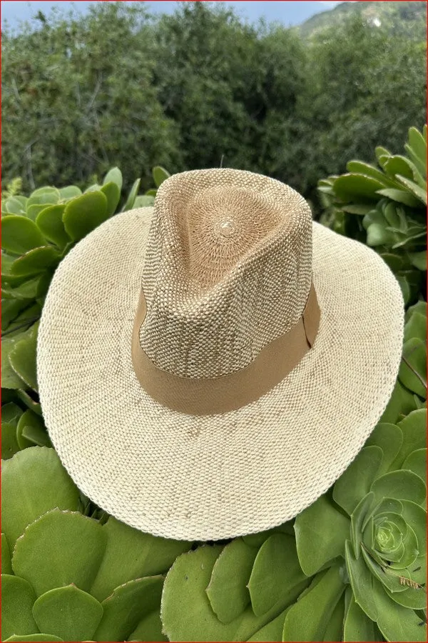 Braided straw cowboy hat