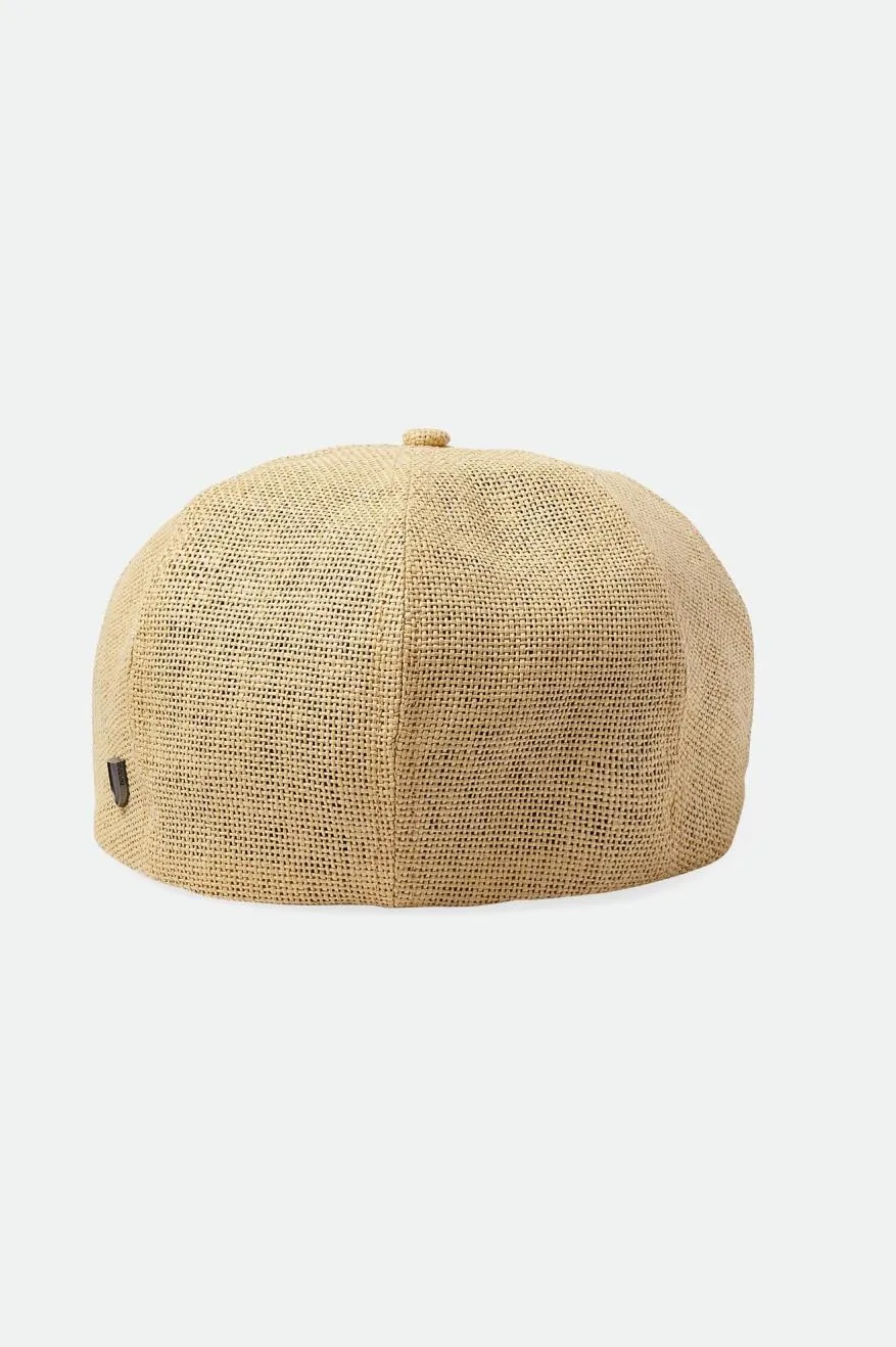 Brood Lightweight Newsboy Cap - Natural Straw