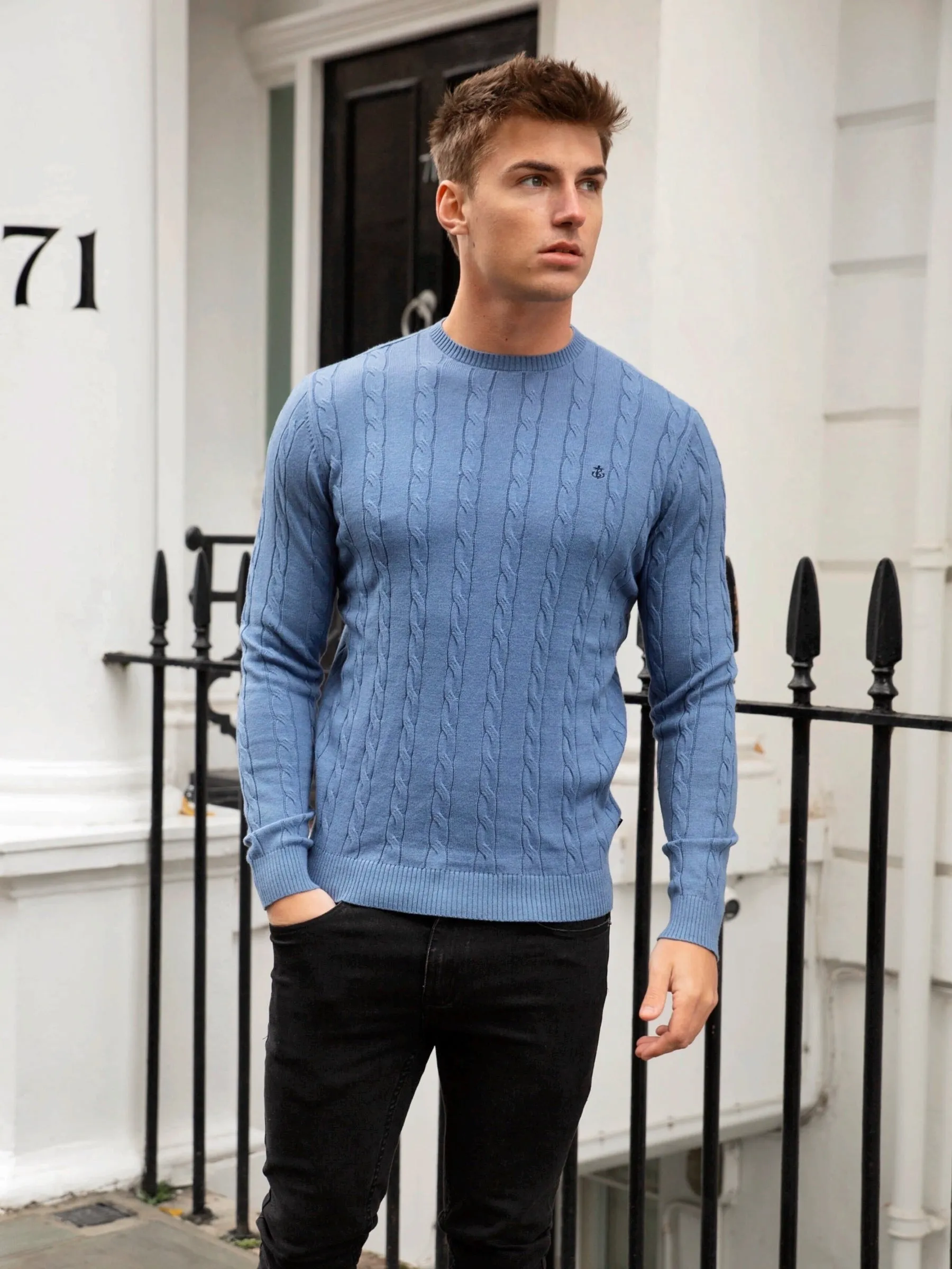 Burley Knitted Jumper - Blue