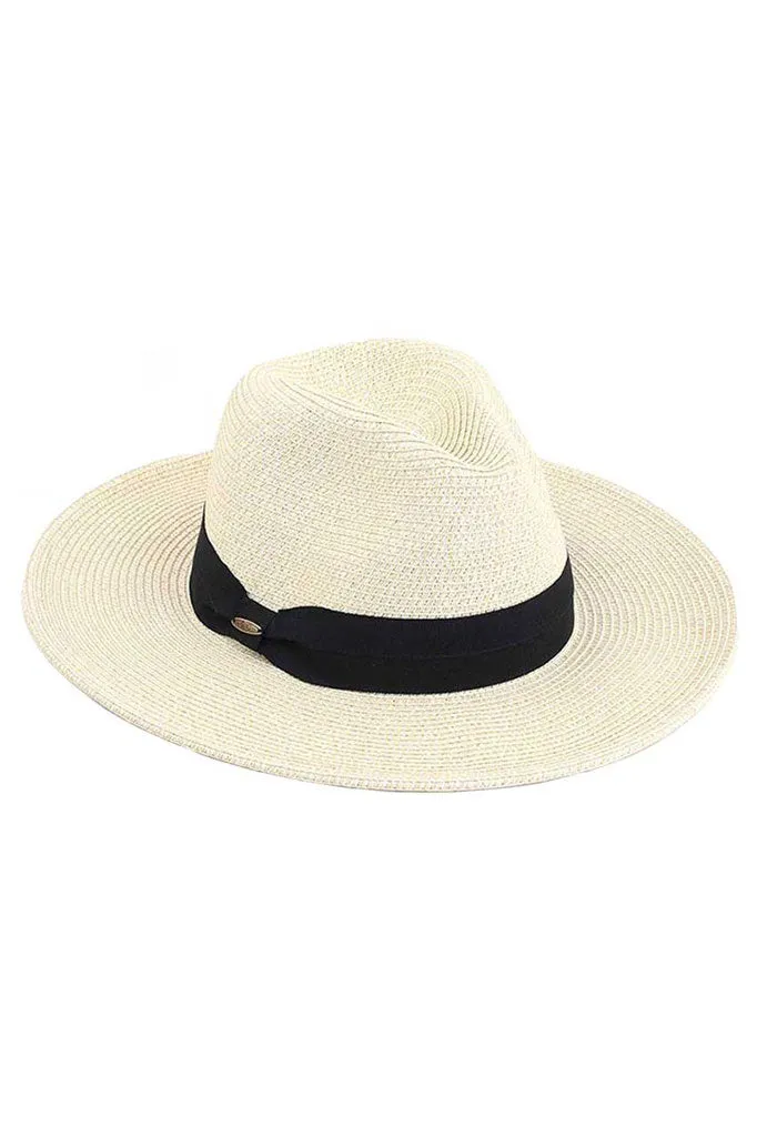 C.C Adjustable String Band Straw Sun Hat