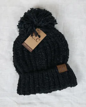 C.C. Beanies - Chenille Pom Soft Knit Winter Hat in More Colors