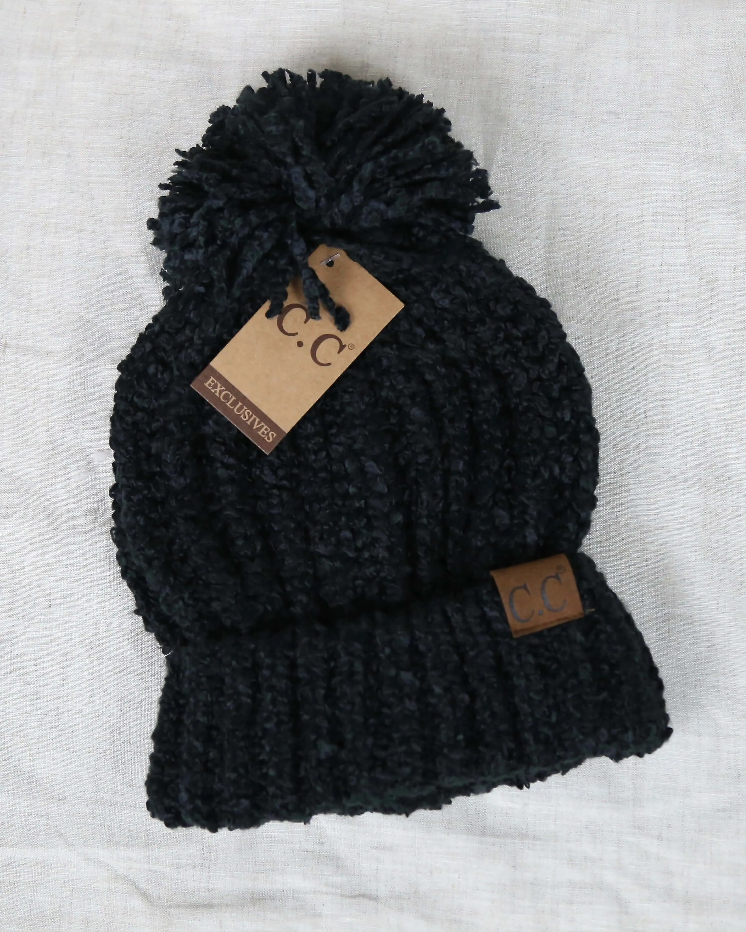 C.C. Beanies - Chenille Pom Soft Knit Winter Hat in More Colors