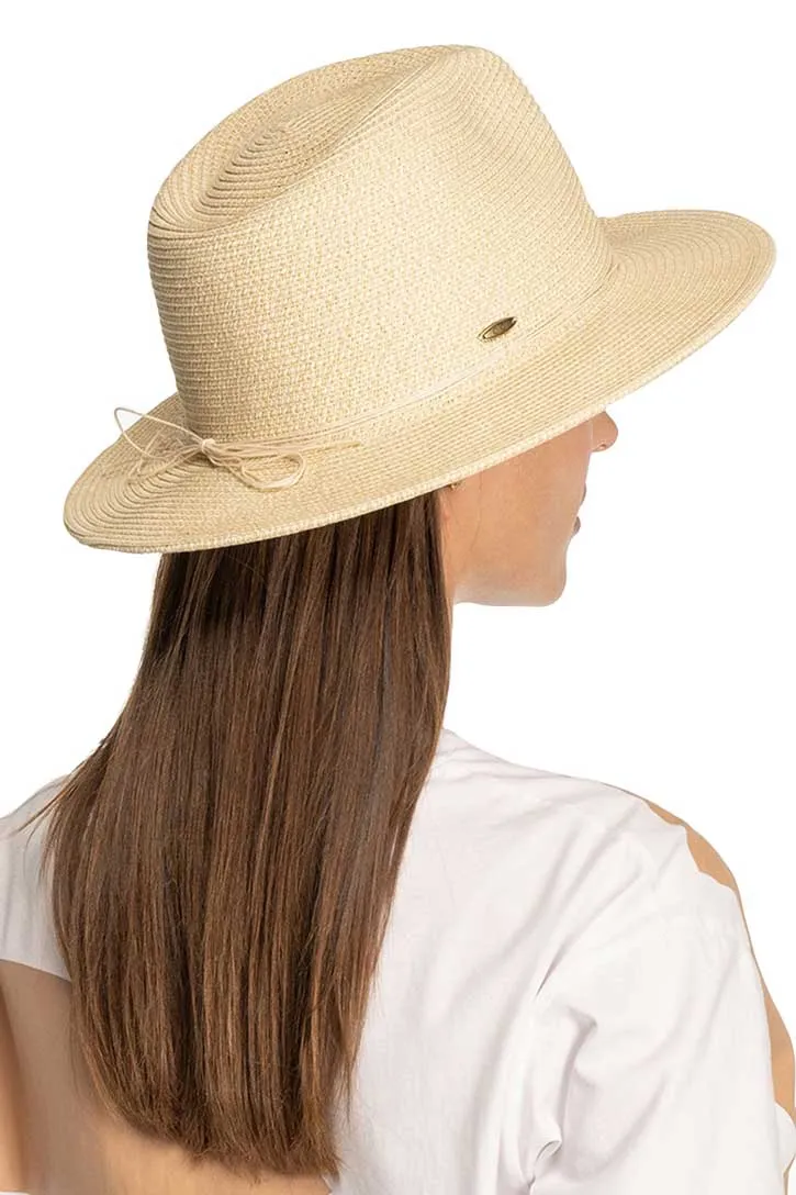 C.C Lurex Paper Straw Panama Sun Hat