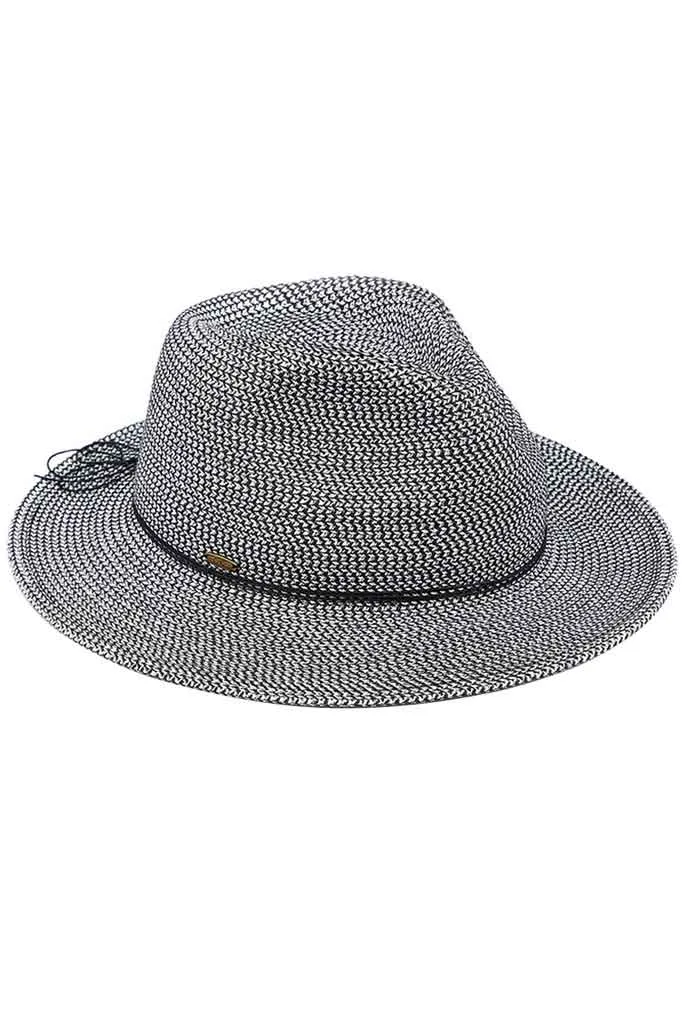 C.C Lurex Paper Straw Panama Sun Hat