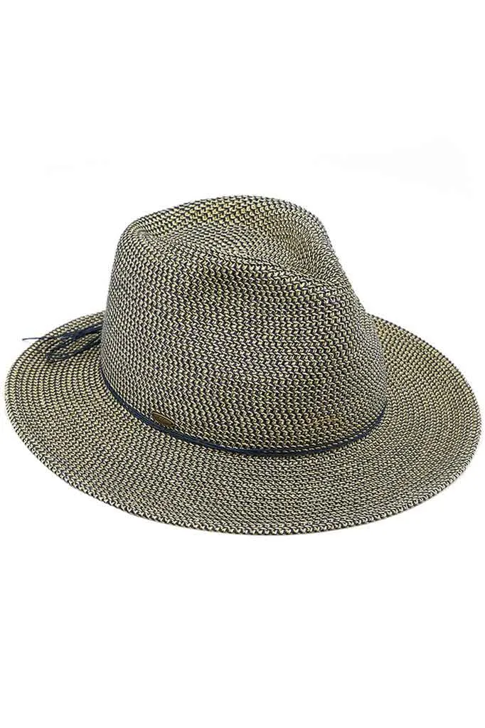 C.C Lurex Paper Straw Panama Sun Hat