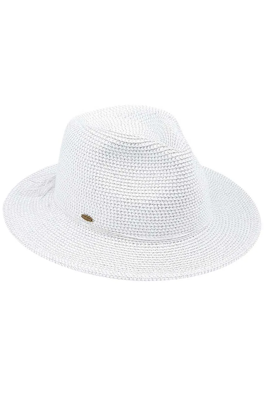 C.C Lurex Paper Straw Panama Sun Hat