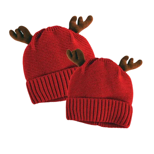 Christmas Antler Kids Winter Knit Hat Beanie - 6 Pieces Per Retail Ready Display 22651