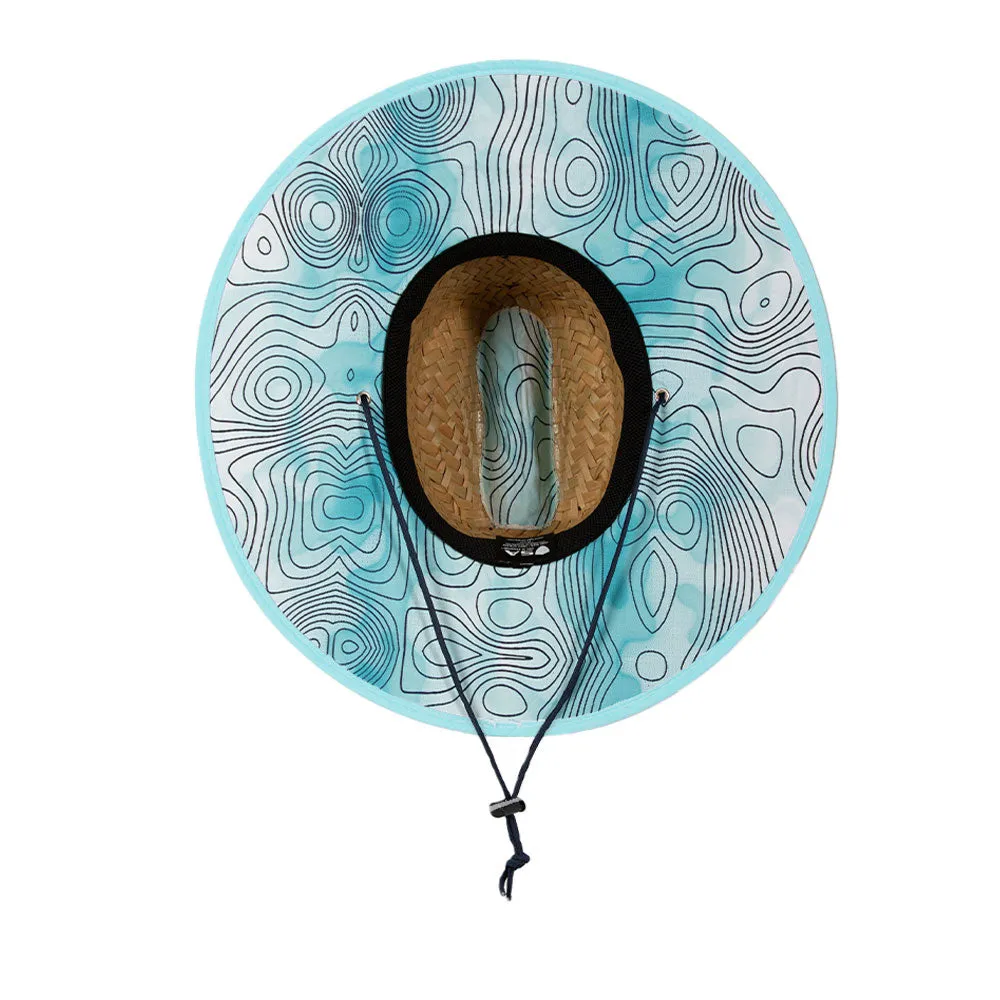 Classic Straw Hat | Aqua Topography