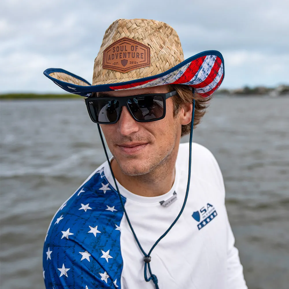 Cowboy Straw Hat | American Flag