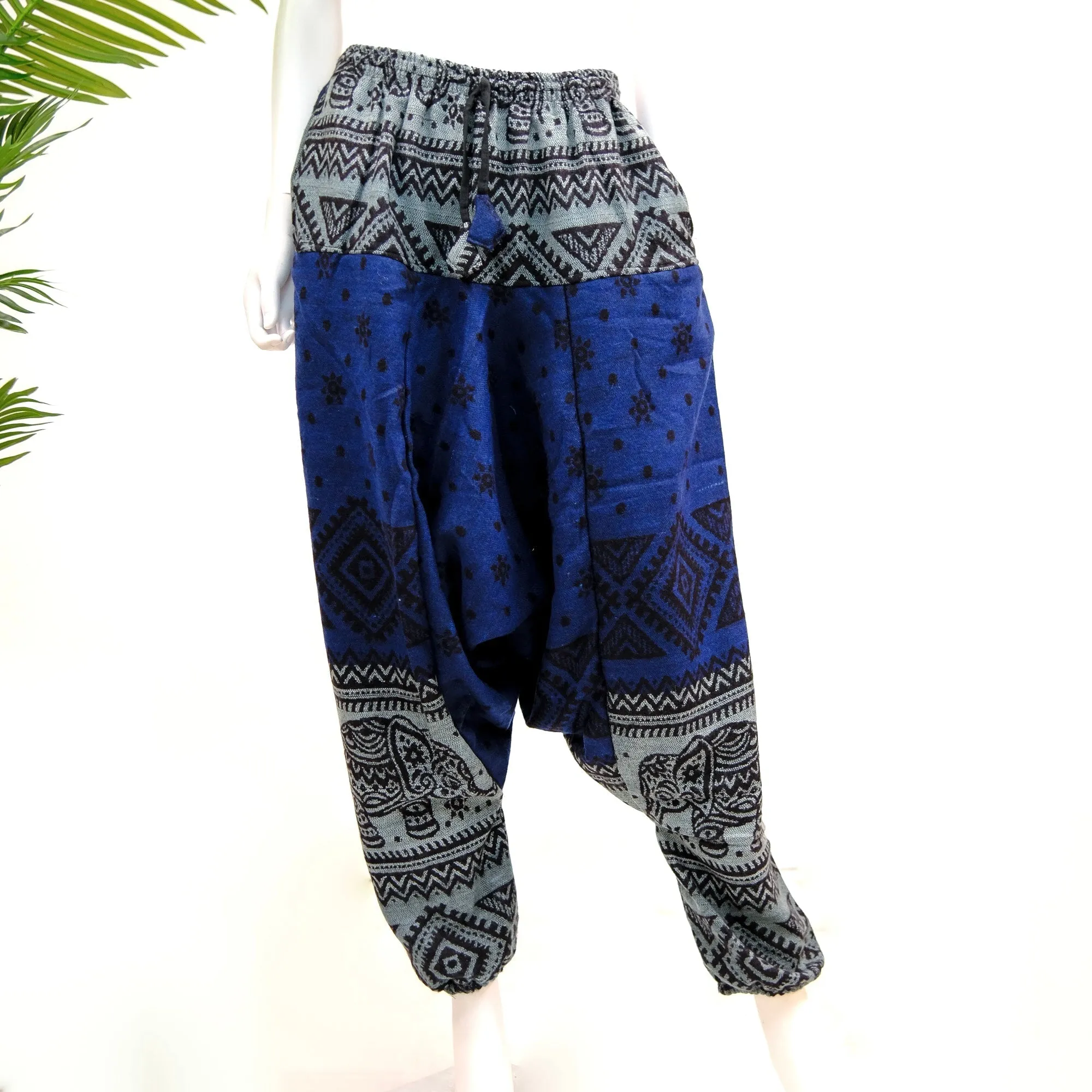 Elephant Print Harem Fall/Winter Pants