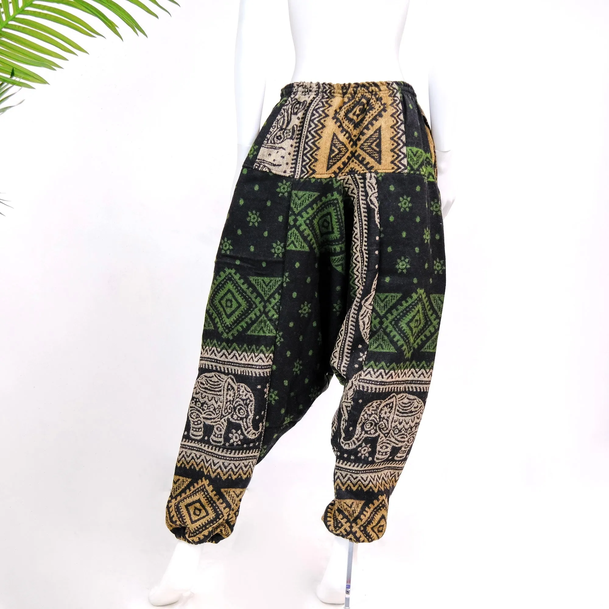 Elephant Print Harem Fall/Winter Pants