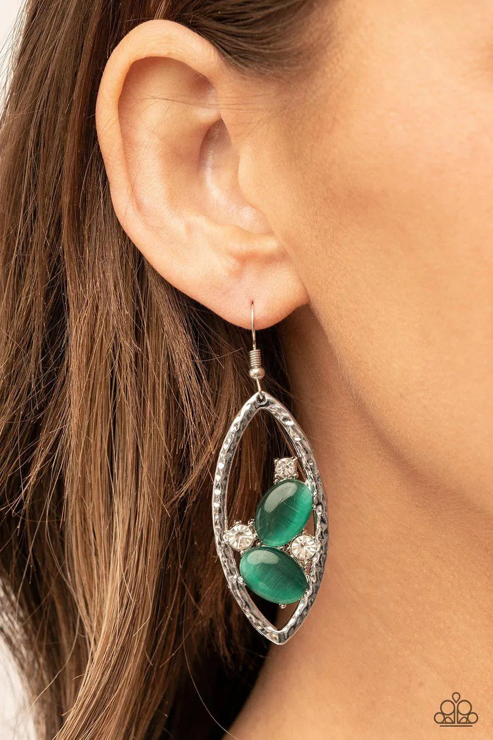 Famously Fashionable Green Earrings - Paparazzi Accessories