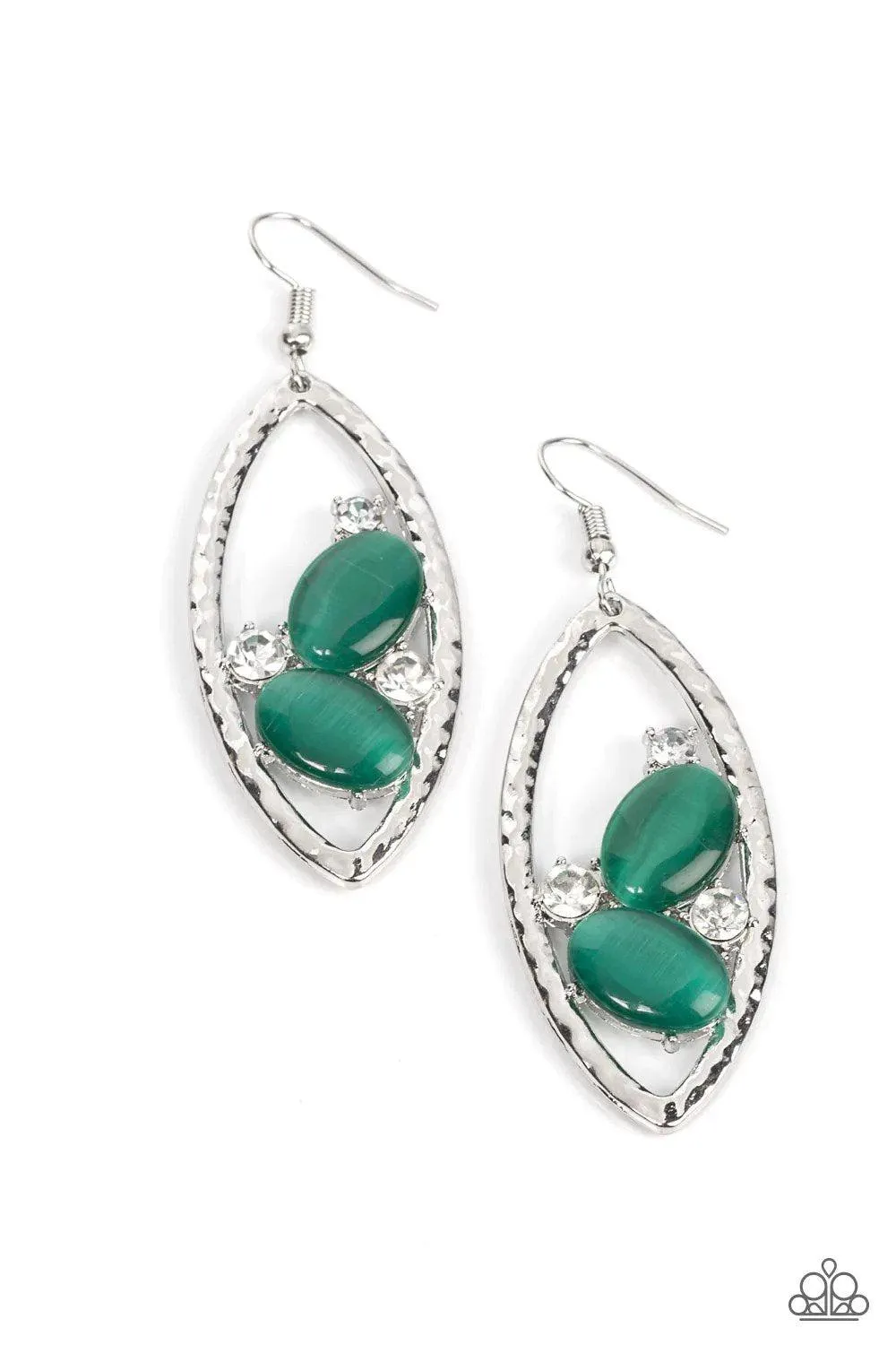 Famously Fashionable Green Earrings - Paparazzi Accessories