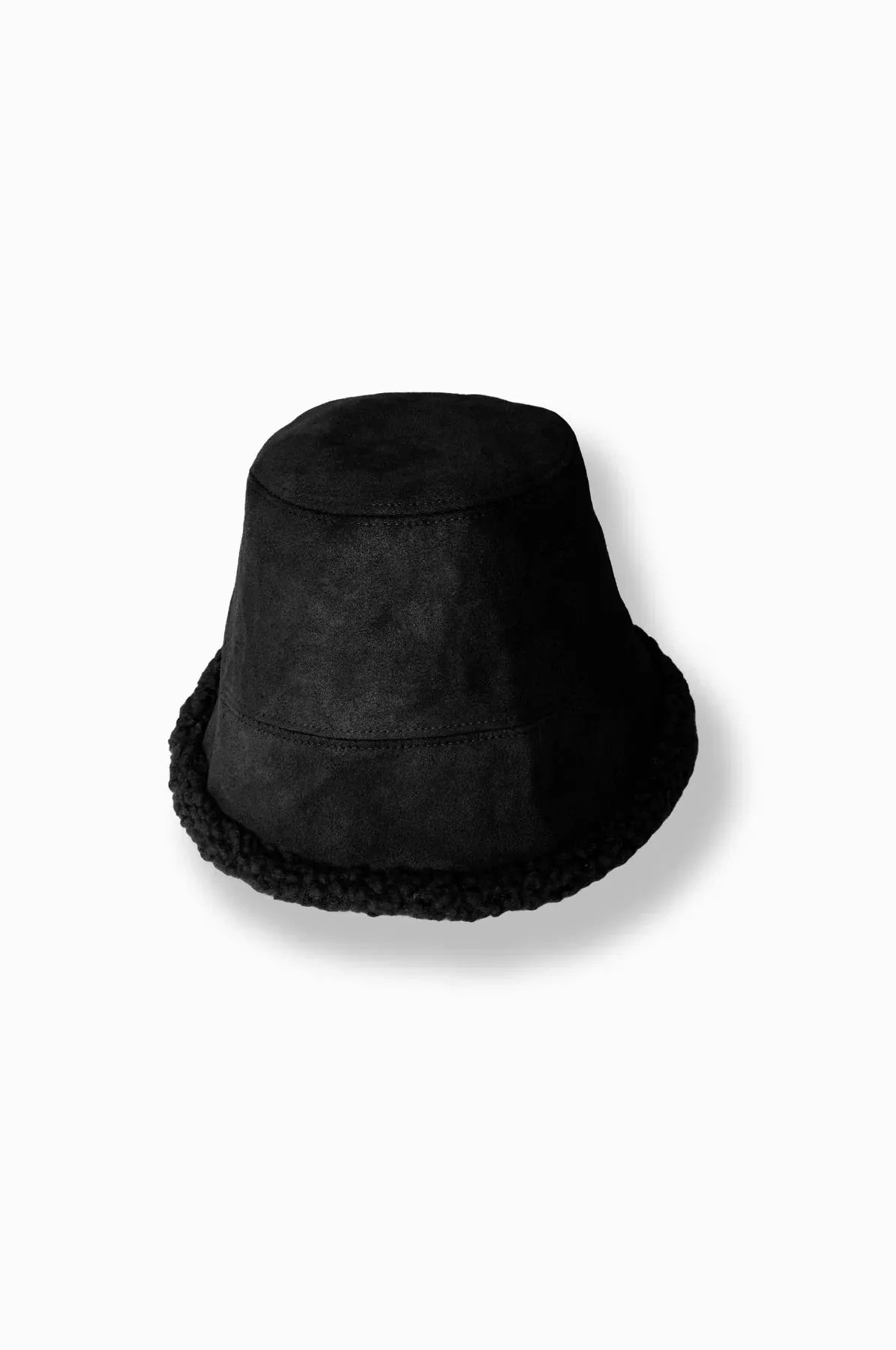 Faux Suede Fisherman Reversible Hat | Black