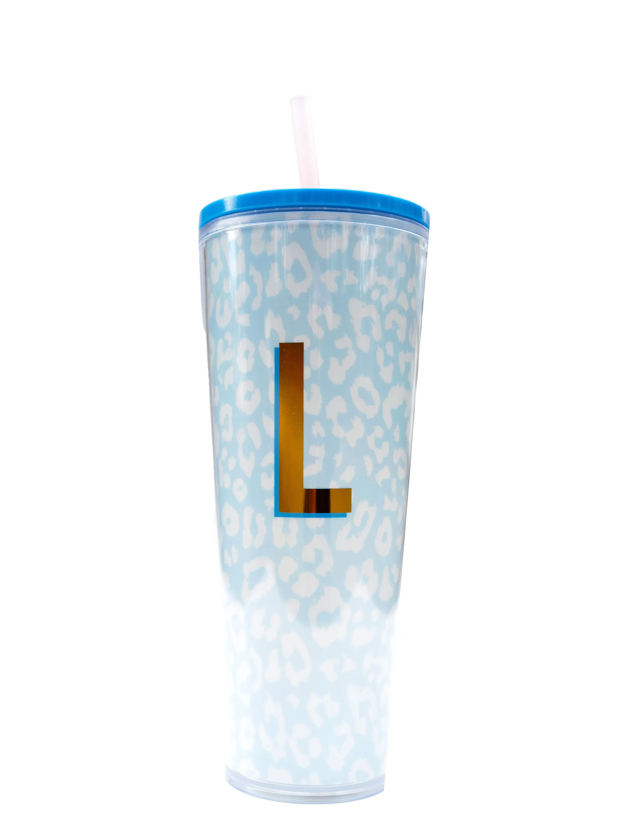 FINAL SALE - Initial 24oz Straw Tumbler