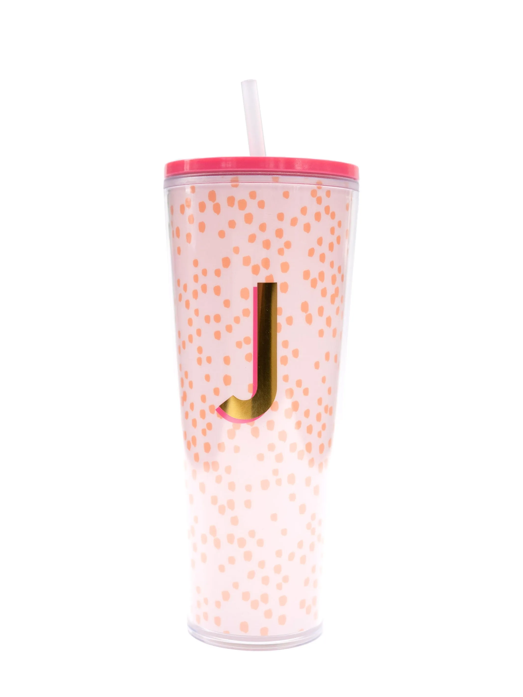 FINAL SALE - Initial 24oz Straw Tumbler