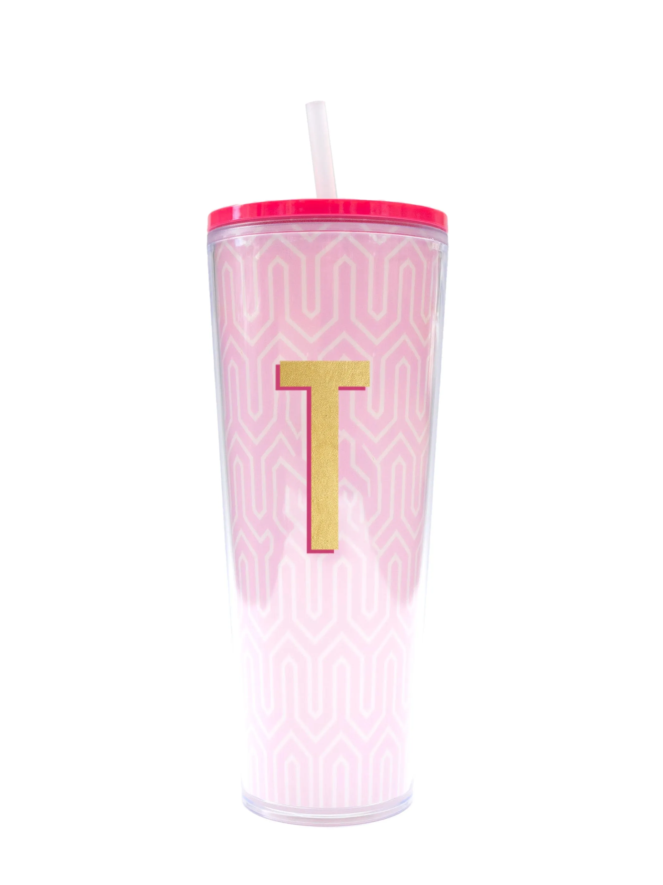 FINAL SALE - Initial 24oz Straw Tumbler