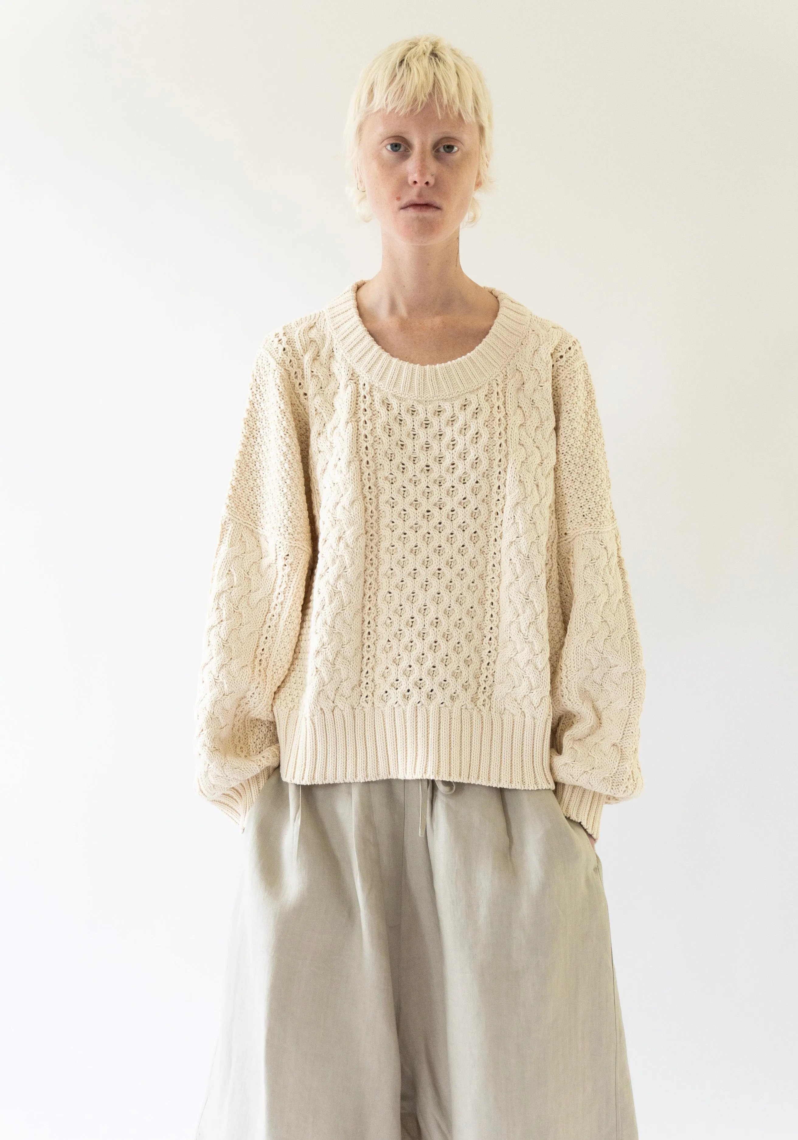 Fisherman Sweater in Natural