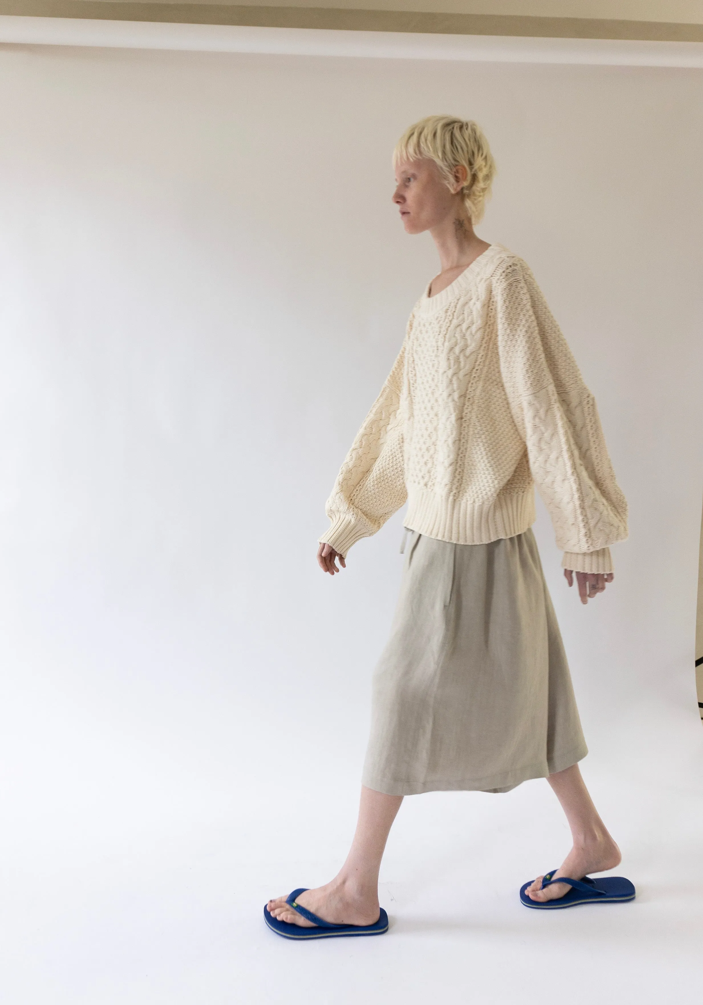 Fisherman Sweater in Natural