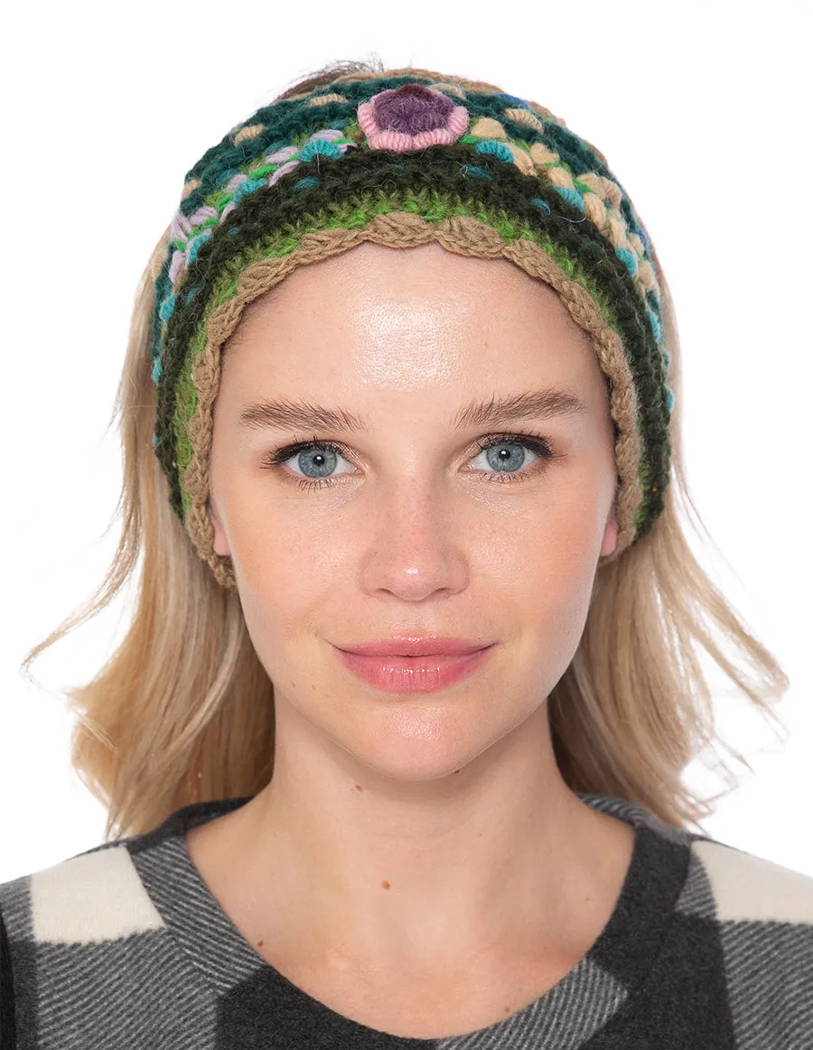 Floral Knitted Woolen Headband