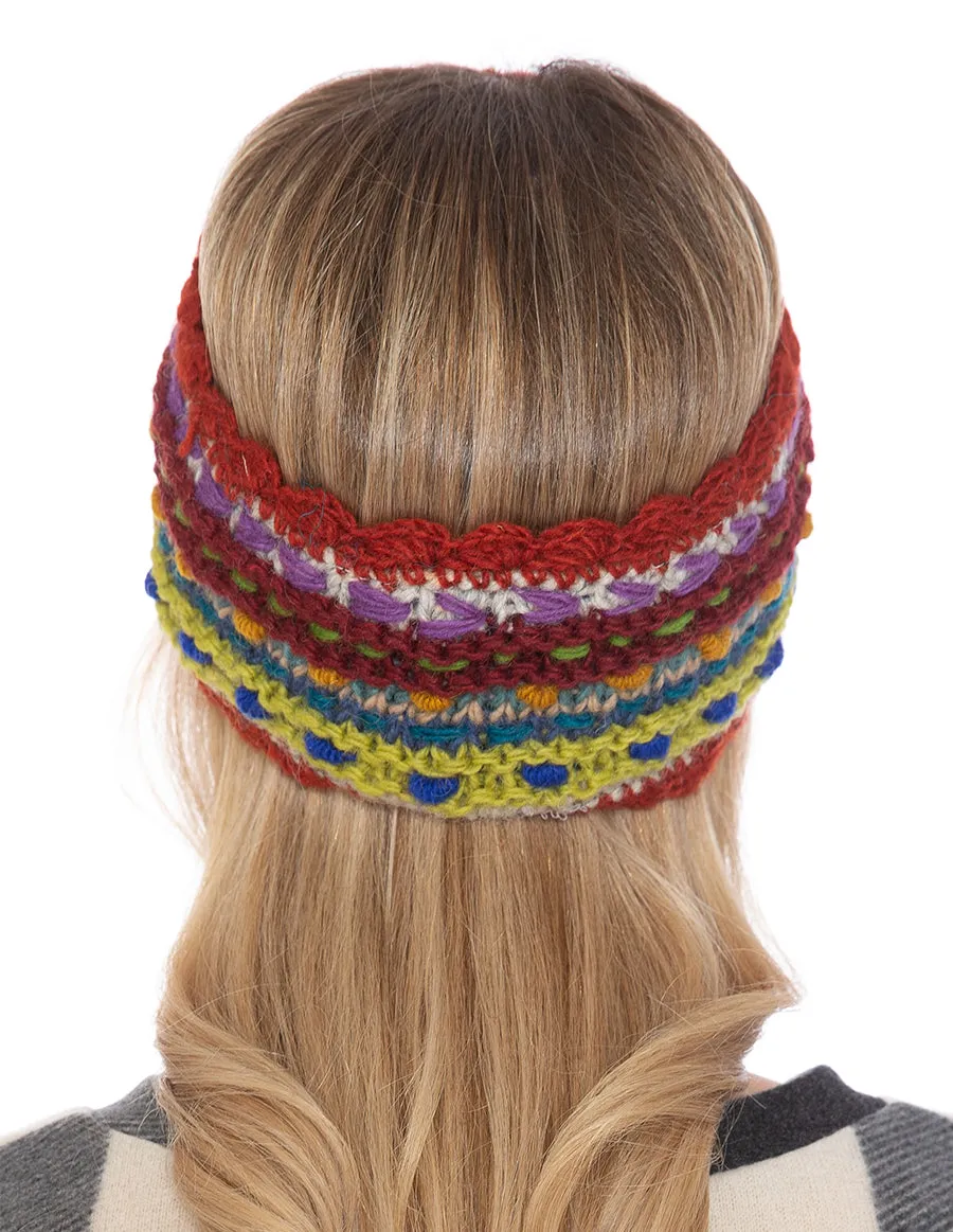 Floral Knitted Woolen Headband