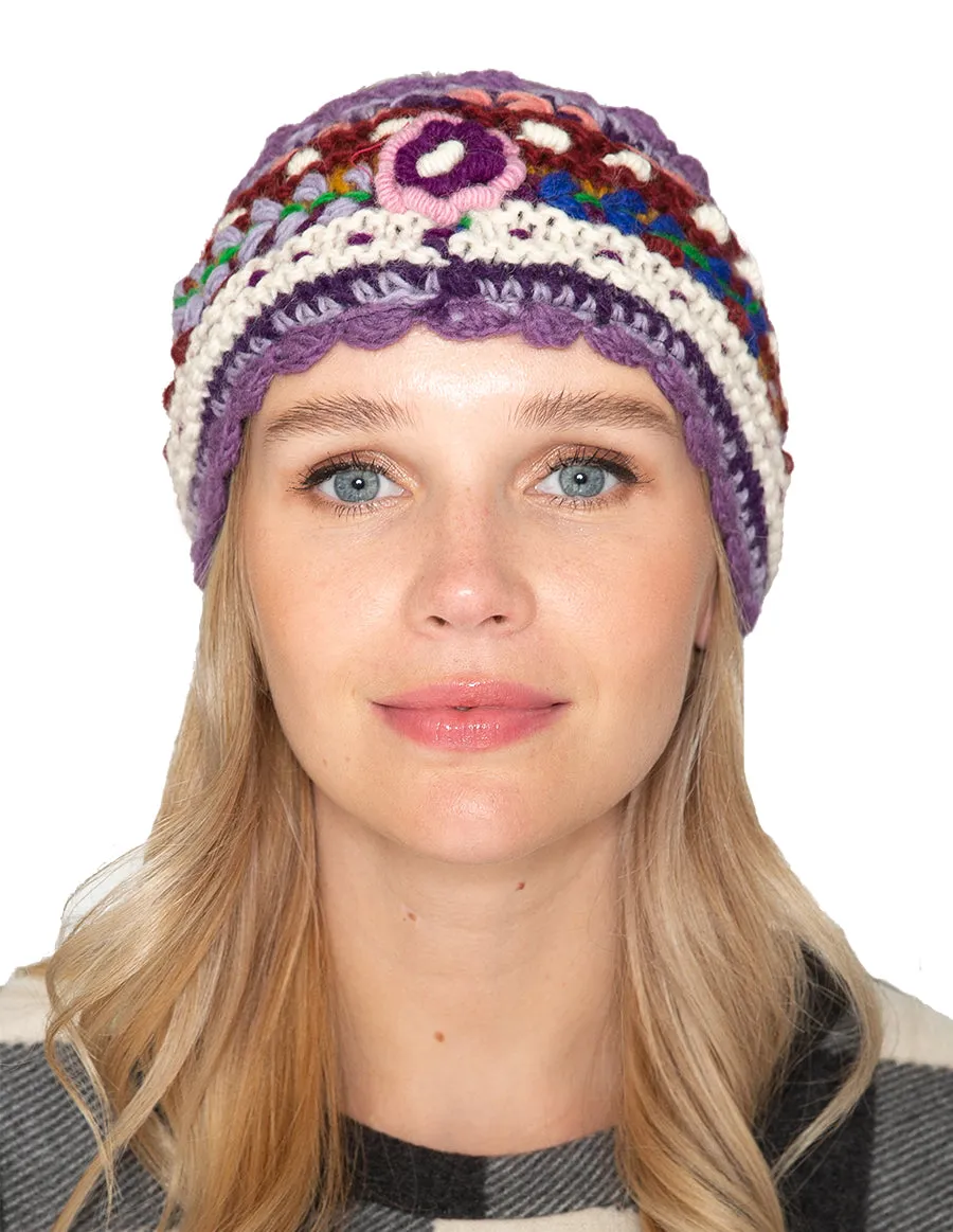 Floral Knitted Woolen Headband